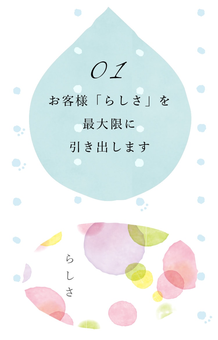 お客様「らしさ」を最大限に引き出します